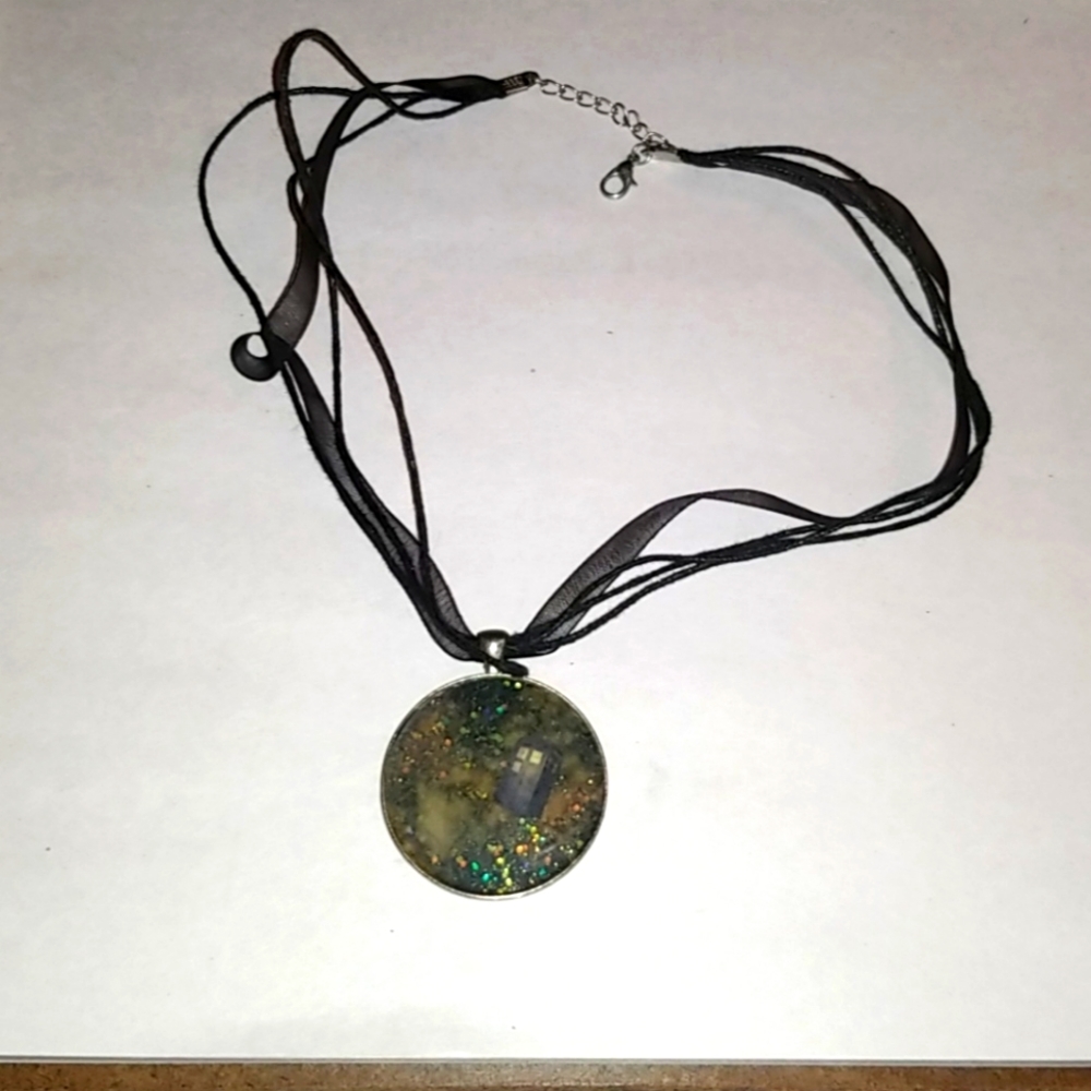 Doctor Who Tardis Necklace Handmade